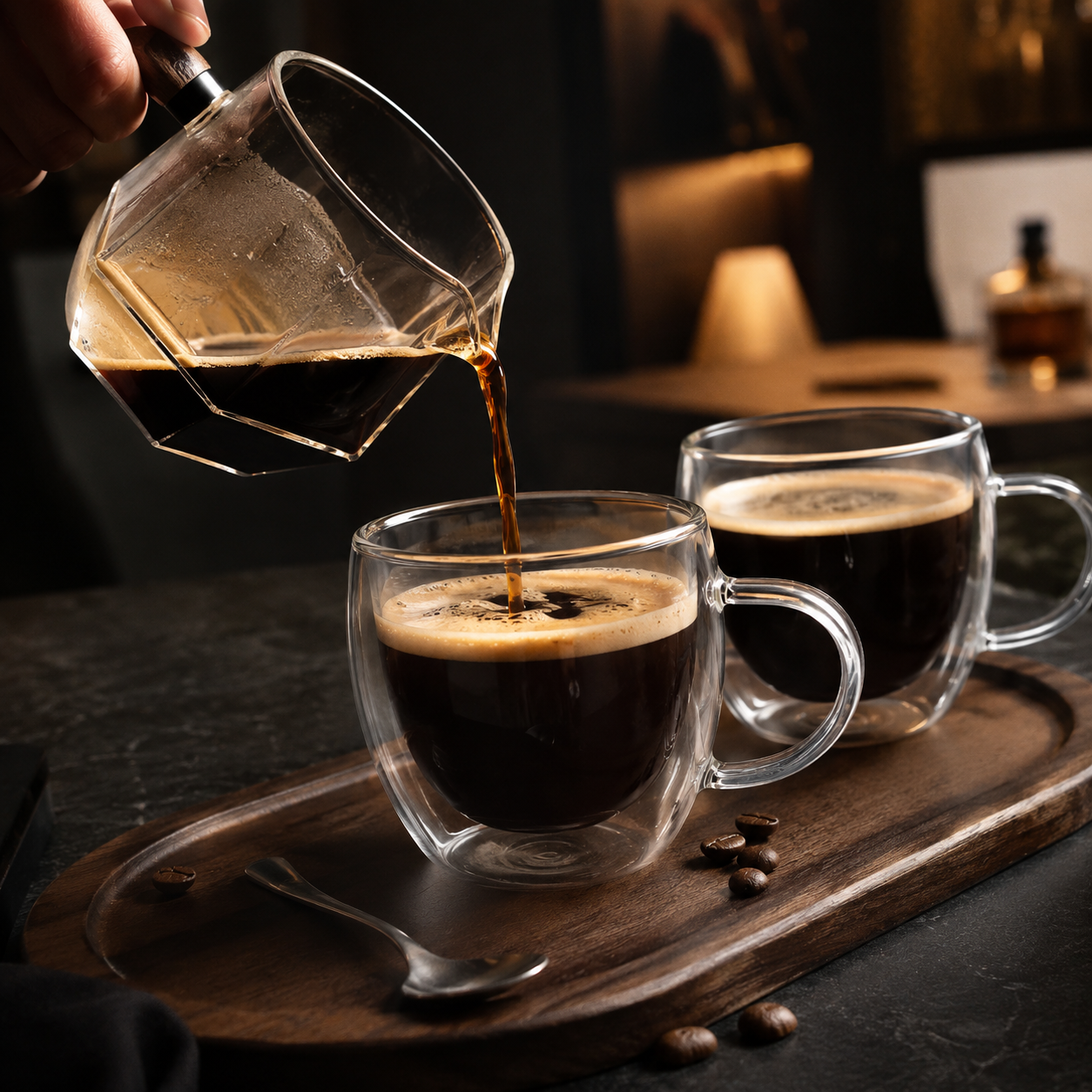 2-Piece Double-Wall Glass Coffee Cup Set