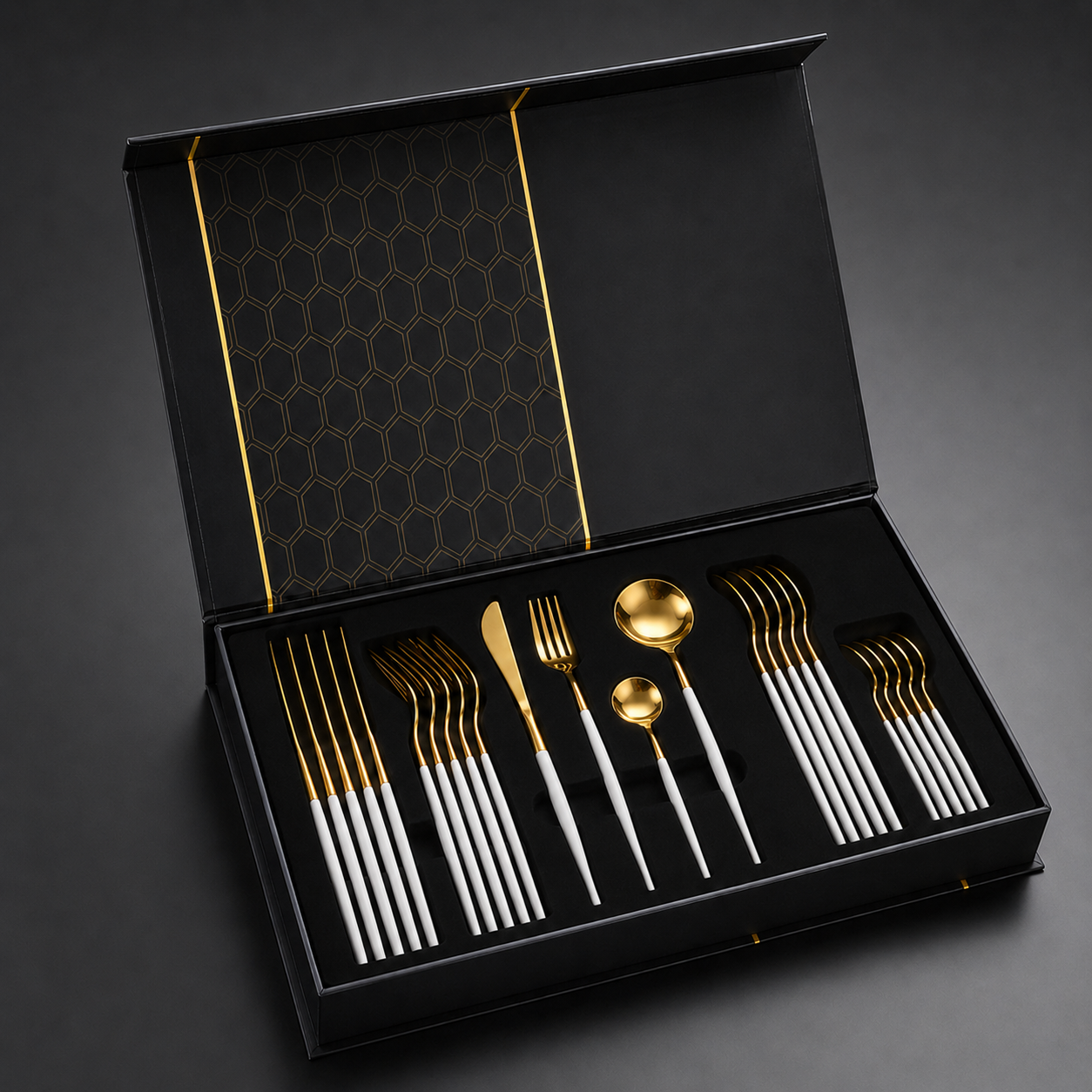 24-Piece Gold Cutlery Gift Set