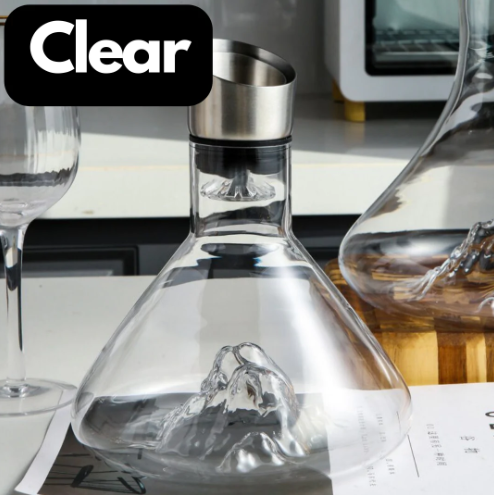 Mountain Glass Wine Decanter with Filter