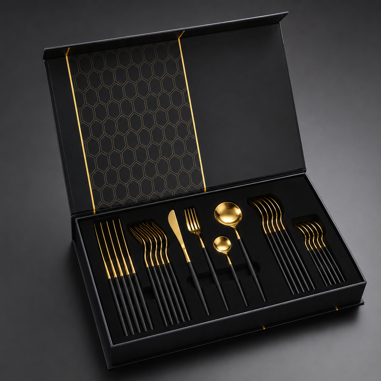 24-Piece Gold Cutlery Gift Set