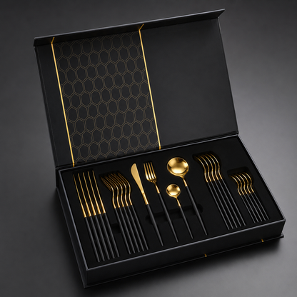 24-Piece Gold Cutlery Gift Set