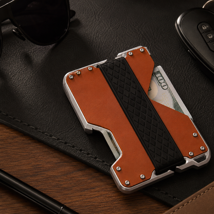 Leather RFID Card & Money Holder With Bottle Opener