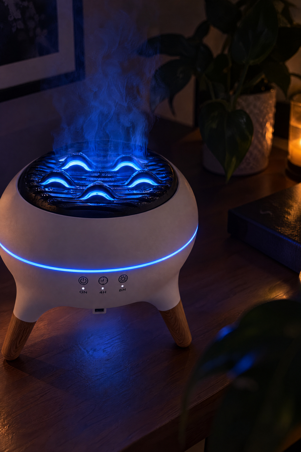 Favilla diffuser with blue lighting and mist