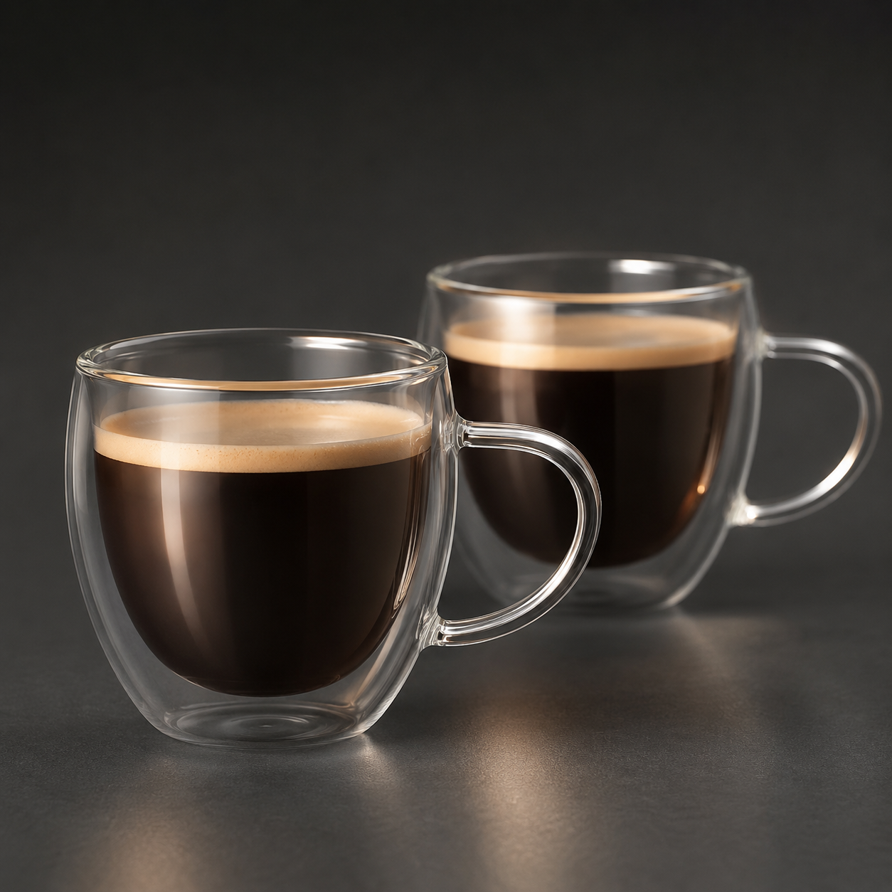 2-Piece Double-Wall Glass Coffee Cup Set