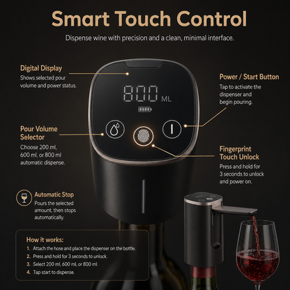 Rechargeable Electric Wine Dispenser Pump