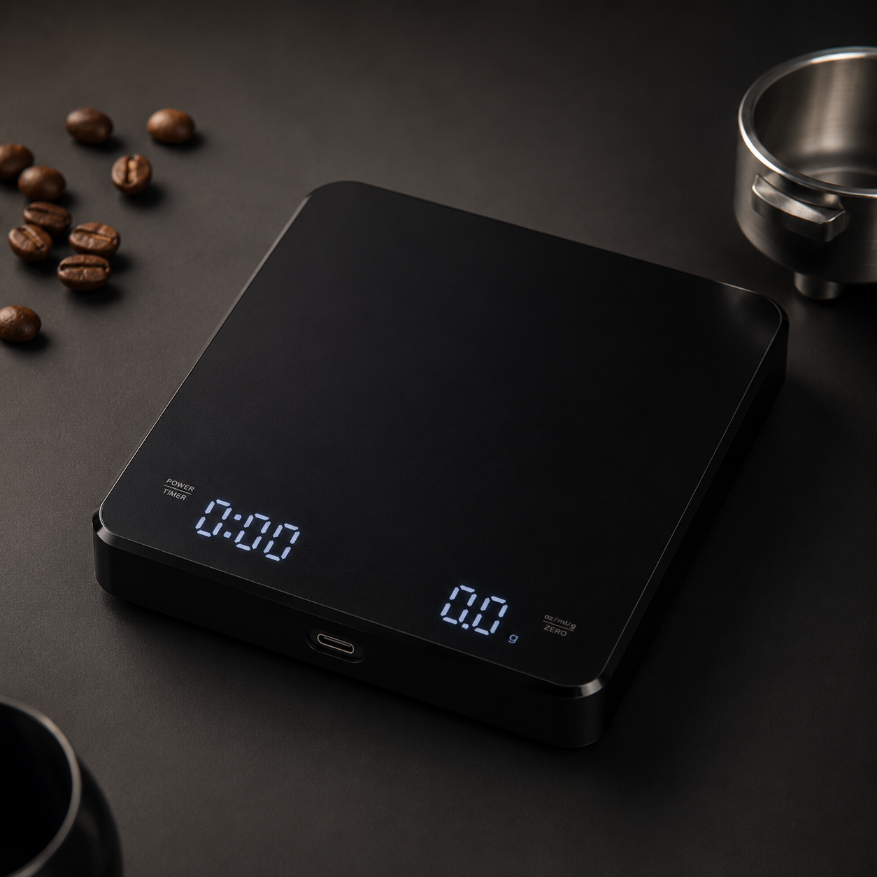 Portable Coffee Scale with Timer & USB Charging