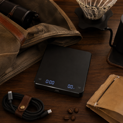Portable Coffee Scale with Timer & USB Charging