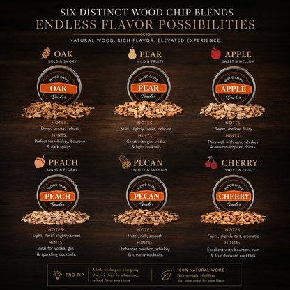 Cocktail Smoker Kit with 6 Wood Chip Flavours