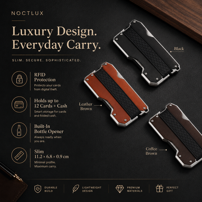 Leather RFID Card & Money Holder With Bottle Opener